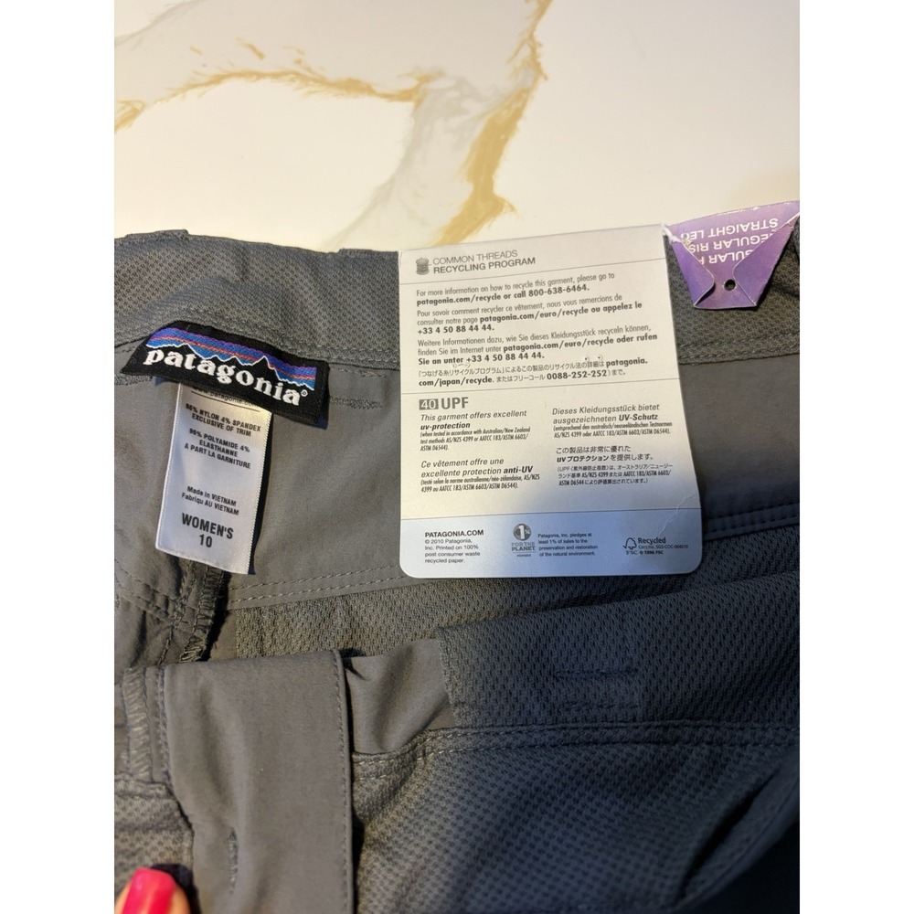 Patagonia Women Rock Guide Zip-Off Hiking Pants Size 10 Convertible UPF 40 NWT - Picture 8 of 11